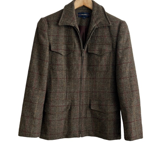 Breeches Vintage Plaid Wool Blazer Jacket (4) - Picture 5 of 13